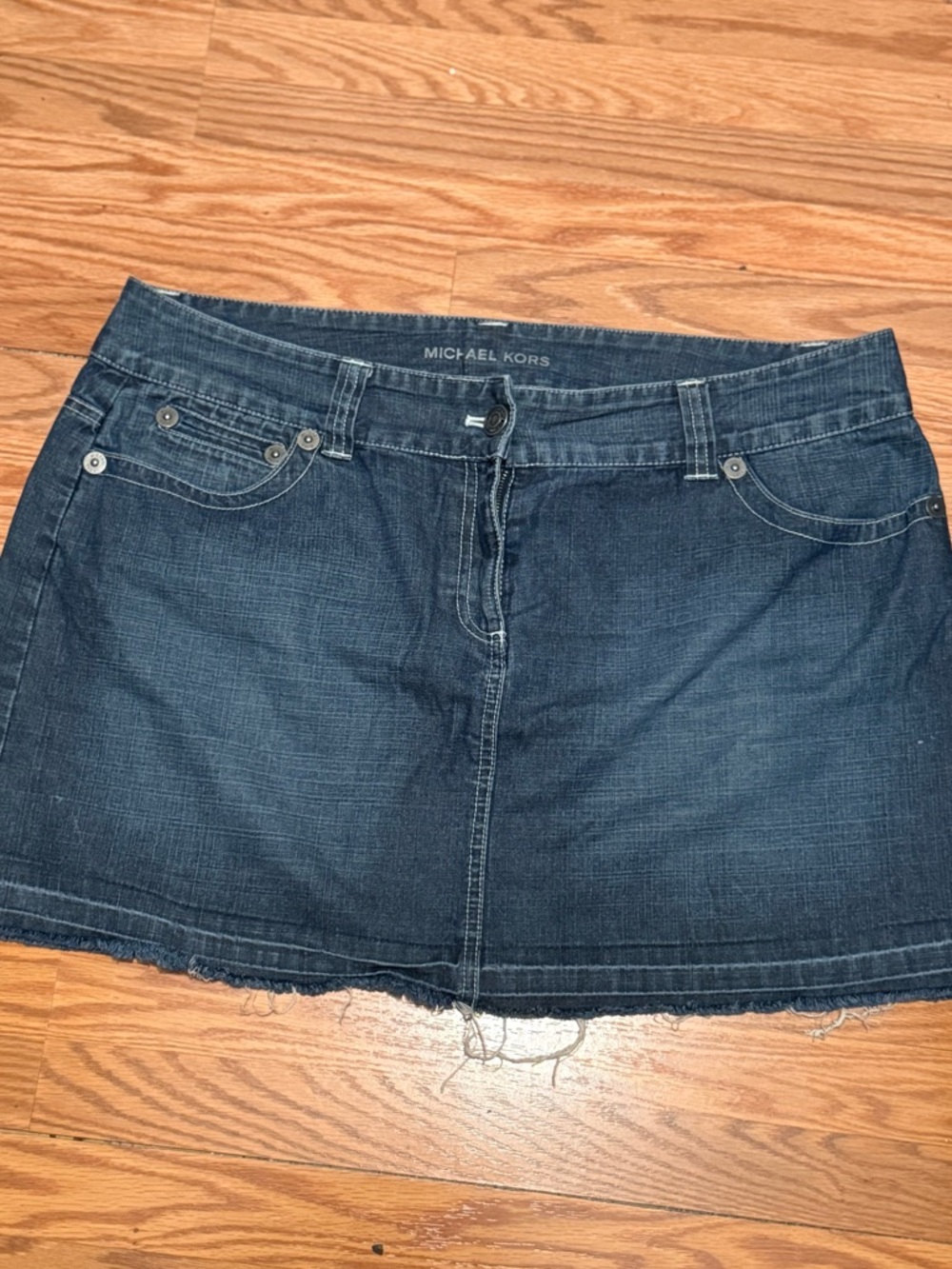 Michael Kors Indigo Denim Mini Skirt